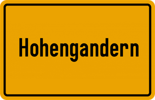 Ortsschild Hohengandern