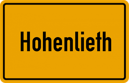 Ortsschild Hohenlieth