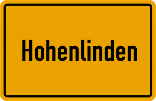 Ortsschild Hohenlinden