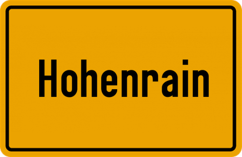 Ortsschild Hohenrain
