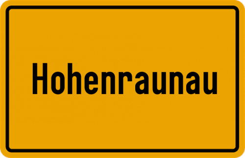 Ortsschild Hohenraunau