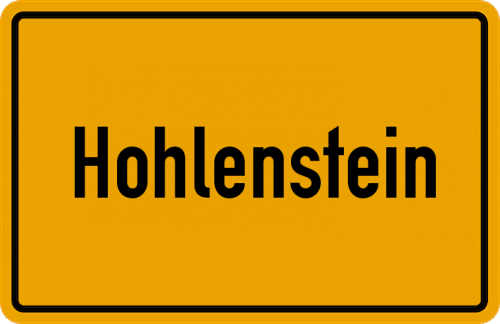 Ortsschild Hohlenstein