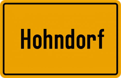 Ortsschild Hohndorf