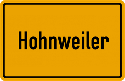 Ortsschild Hohnweiler