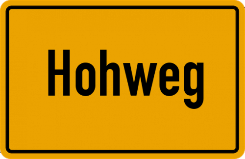 Ortsschild Hohweg