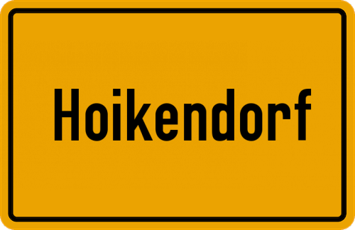 Ortsschild Hoikendorf