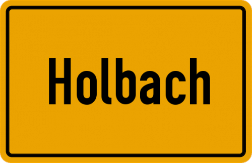 Ortsschild Holbach