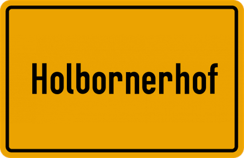 Ortsschild Holbornerhof, Kreis Kaiserslautern