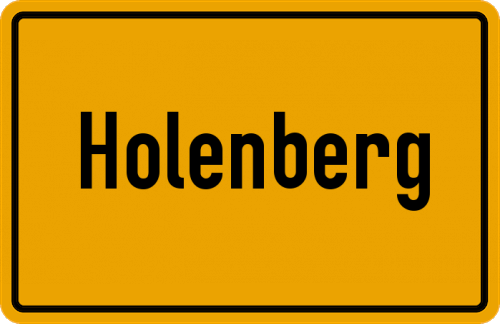 Ortsschild Holenberg