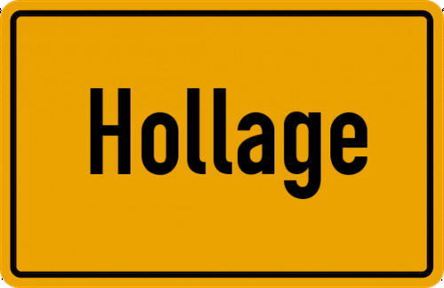 Ortsschild Hollage