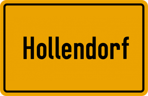 Ortsschild Hollendorf