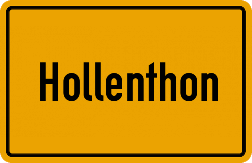 Ortsschild Hollenthon