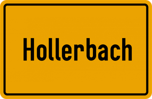Ortsschild Hollerbach