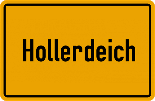 Ortsschild Hollerdeich, Niederelbe