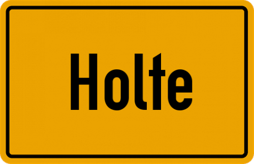 Ortsschild Holte, Kreis Nienburg, Weser