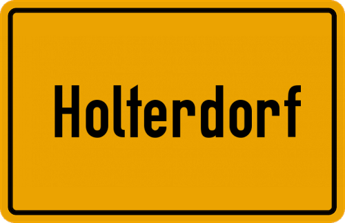 Ortsschild Holterdorf