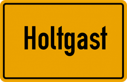 Ortsschild Holtgast