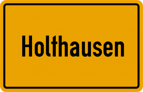 Ortsschild Holthausen, Kreis Steinfurt
