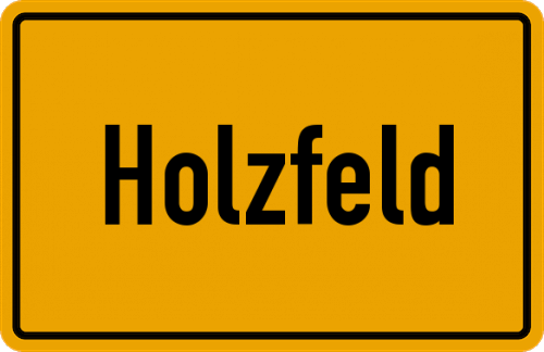 Ortsschild Holzfeld