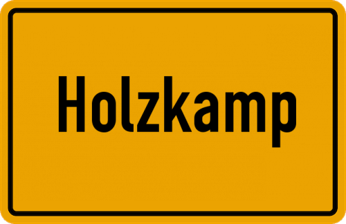 Ortsschild Holzkamp