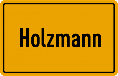 Ortsschild Holzmann