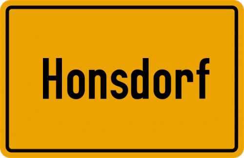 Ortsschild Honsdorf, Selfkantkreis