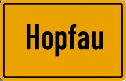 Ortsschild Hopfau