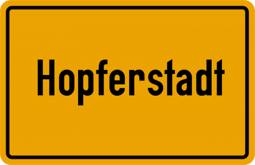 Ortsschild Hopferstadt