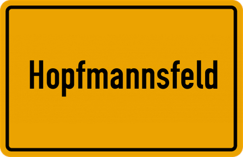 Ortsschild Hopfmannsfeld