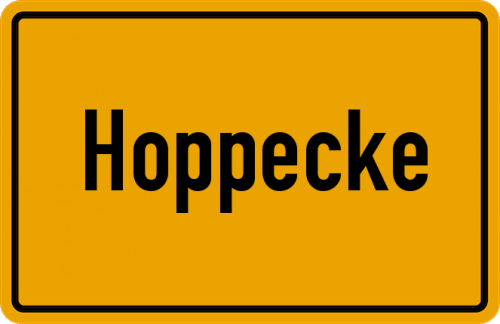 Ortsschild Hoppecke