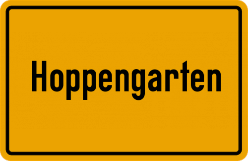 Ortsschild Hoppengarten