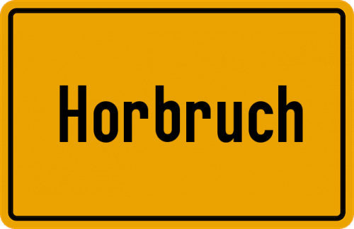 Ortsschild Horbruch