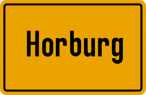 Ortsschild Horburg, Kreis Lüneburg