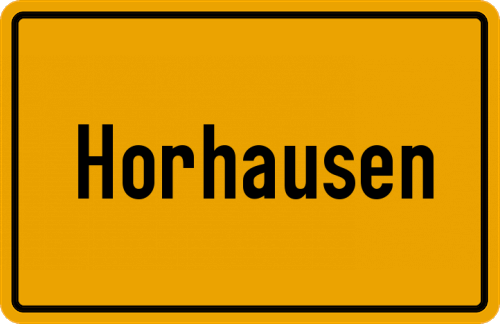 Ortsschild Horhausen, Rhein-Lahn-Kreis