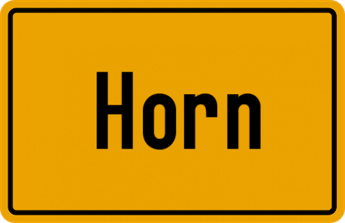 Ortsschild Horn, Hunsrück