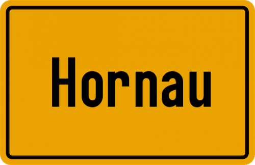 Ortsschild Hornau, Mangfall