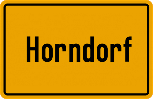 Ortsschild Horndorf