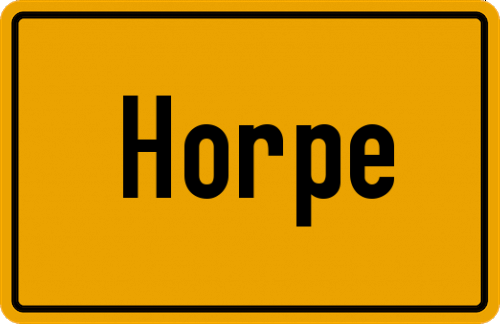 Ortsschild Horpe