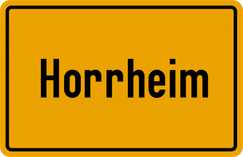 Ortsschild Horrheim