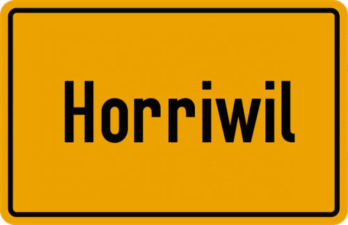 Ortsschild Horriwil