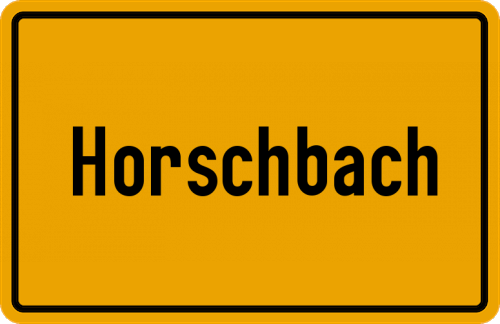 Ortsschild Horschbach
