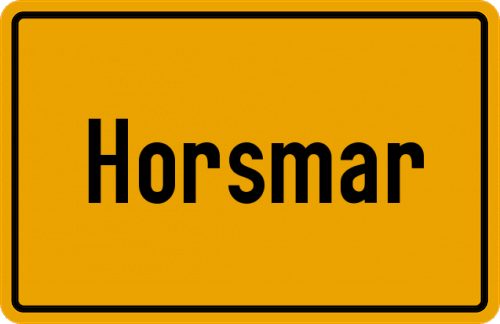 Ortsschild Horsmar