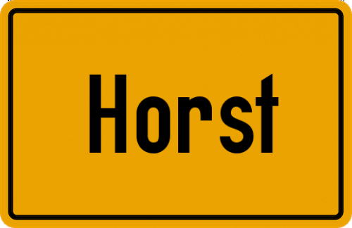 Ortsschild Horst, Dithmarschen