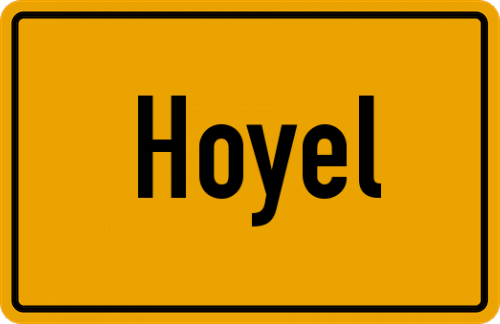 Ortsschild Hoyel