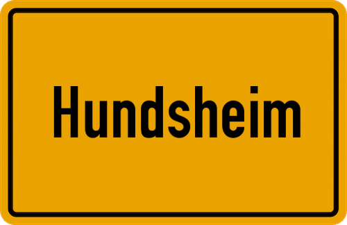 Ortsschild Hundsheim