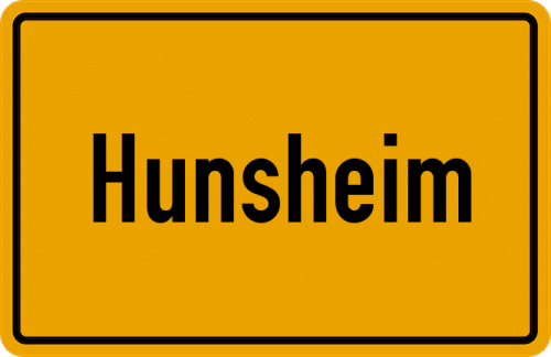 Ortsschild Hunsheim