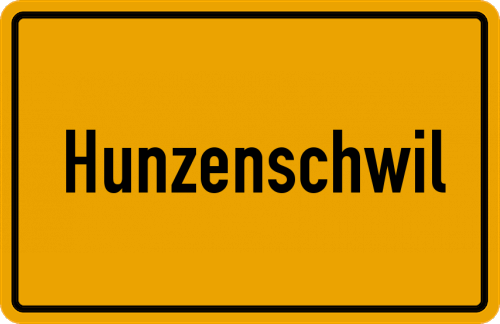 Ortsschild Hunzenschwil