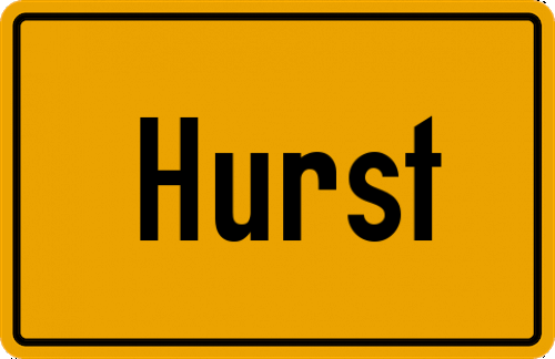 Ortsschild Hurst, Siegkreis
