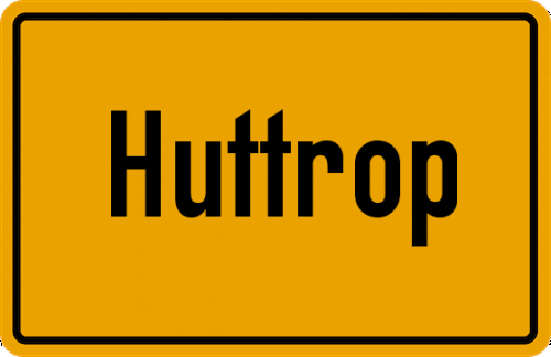 Ortsschild Huttrop