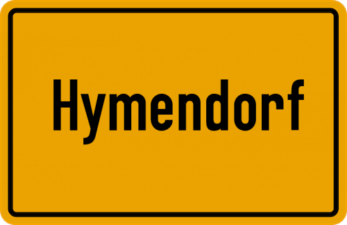 Ortsschild Hymendorf